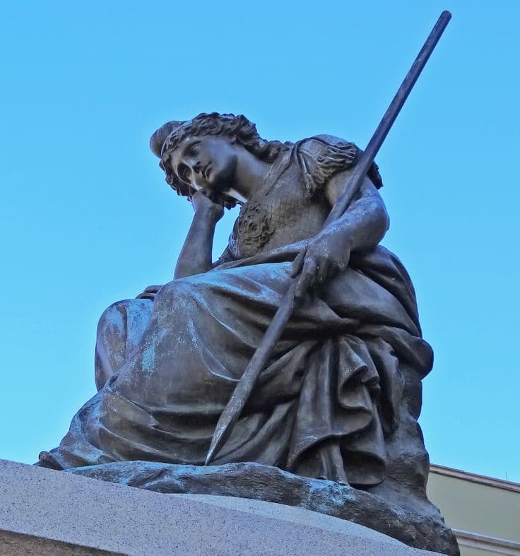 VMI Memorial Statue - Virginia Mourning Her Dead